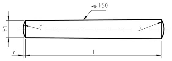 Dimensions for EU 22339 Taper Pins
