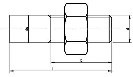 Dimensions for PN 82416 - Welding studs